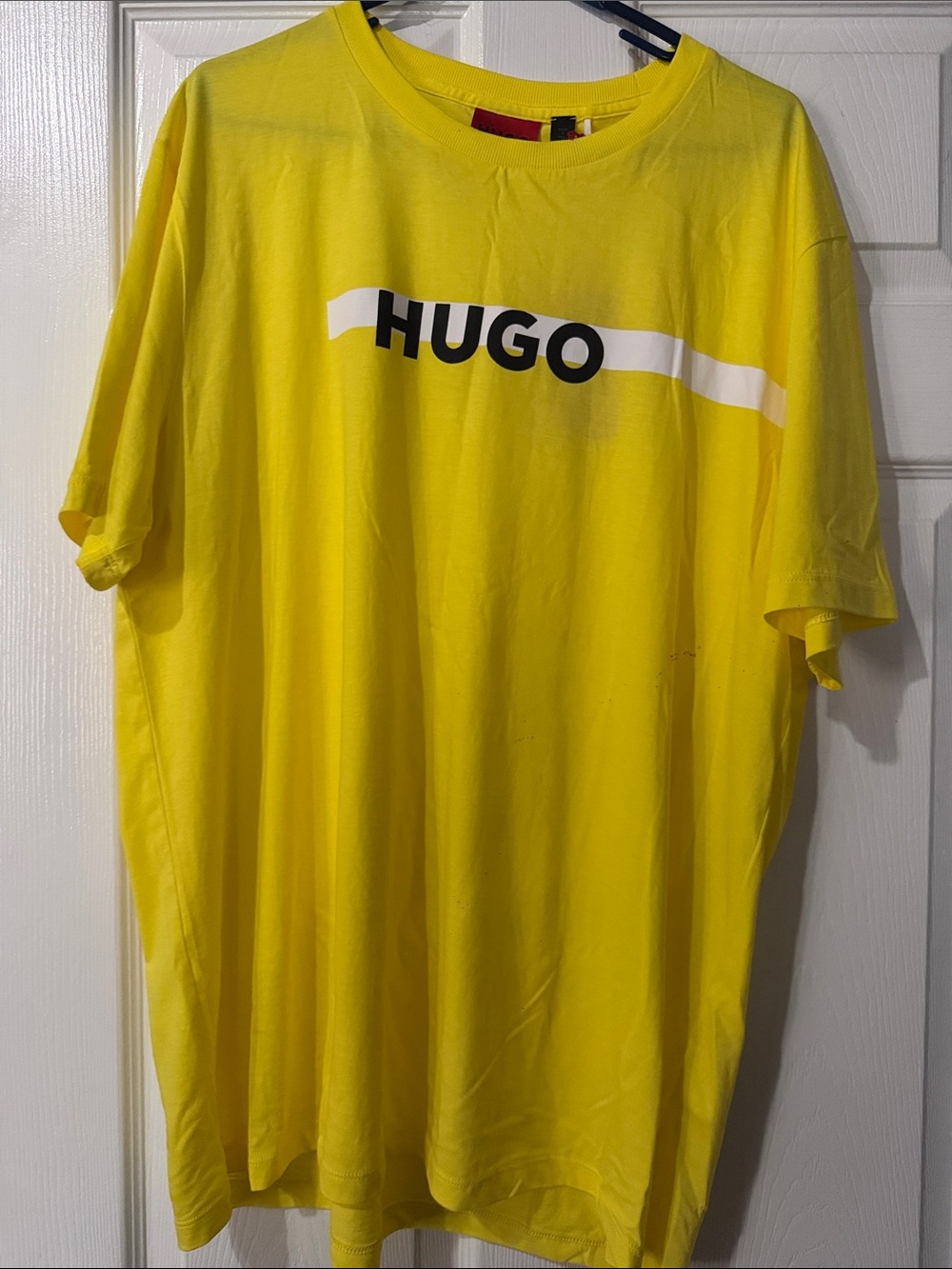HUGO Bright Yellow Logo Crewneck Tee
